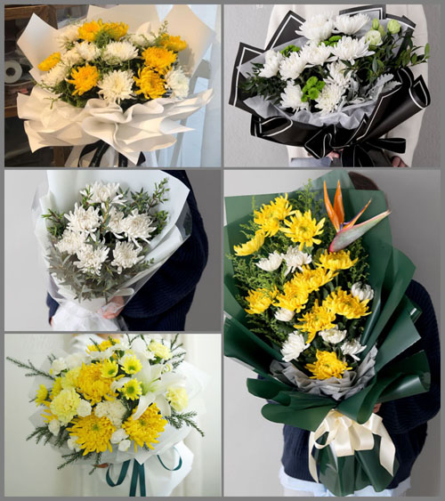 广东河源市连平县绣缎镇白事花束代送
